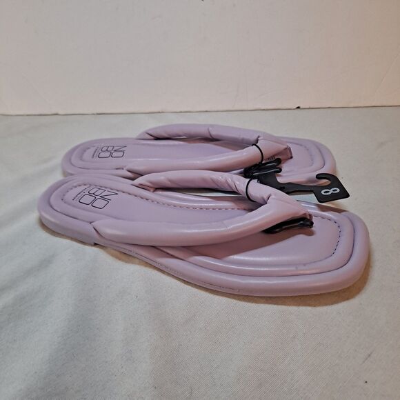 No Boundaries Thong Sandals Women’s 8 Lavender Puffy Memory Foam NOBO Flipflops - Picture 4 of 7